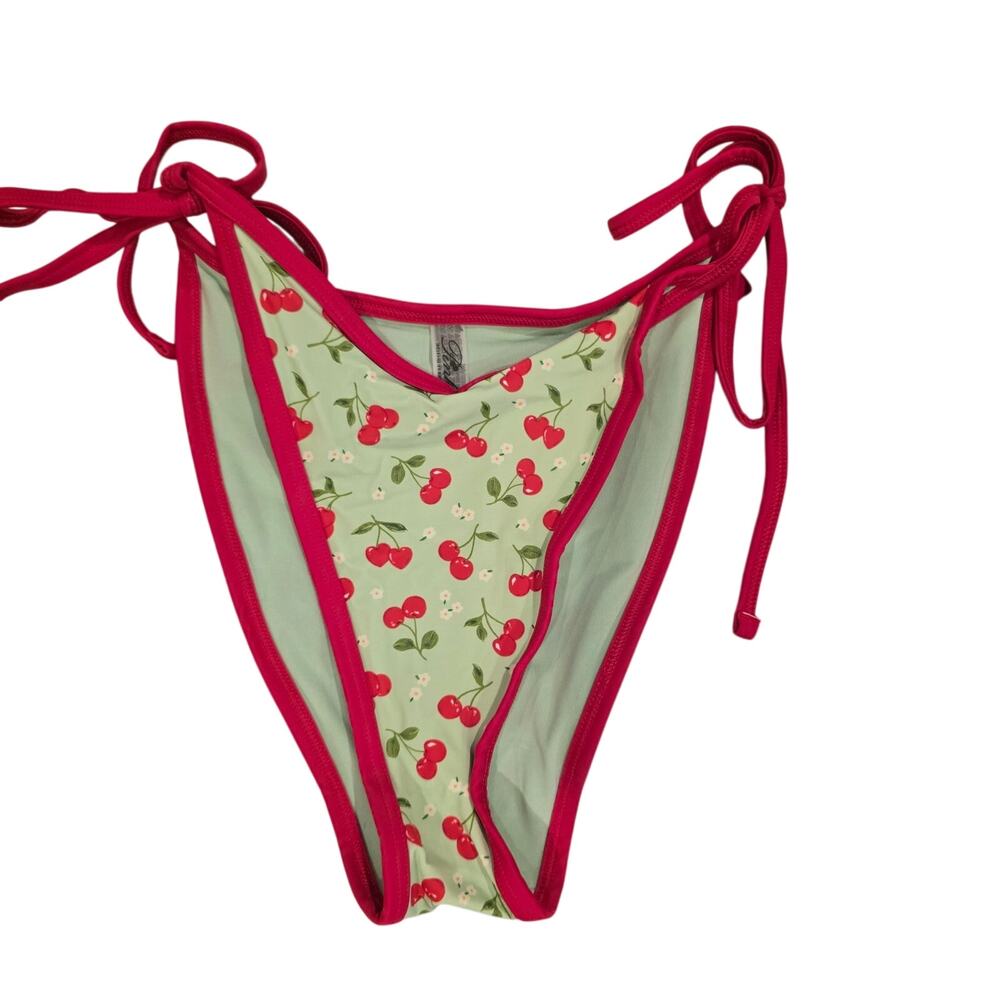 Pink By Frankies Bikinis Monty Bikini Bottom NWOT Large